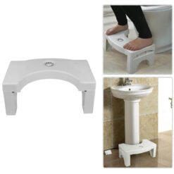 plastic non-slip white color foldable stool stand for bathroom toilet stool step