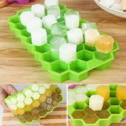silicone easy ice removal flexible 32 cavity ice tray for refridgerator