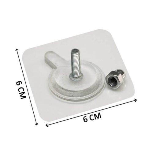 size of hole free wall stick self adhesive screw hook for hanging products in home, bathroom, office etc