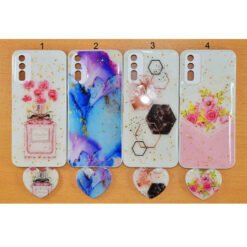 Beautiful Vivo Y20 or Vivo Y20i or Vivo Y12s mobile back covers with heart popsockets glitter