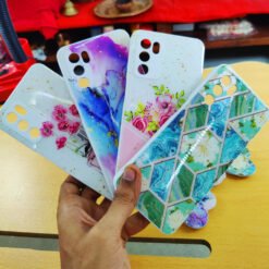 Oppo A16, A55 (5G), A53S (5G) mobile back covers with glitter and popsockets
