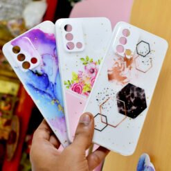 Oppo F19 or Oppo F19s mobile back covers with glitter and popsockets