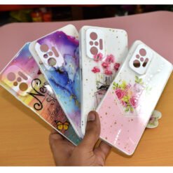Xiaomi redmi note 10 pro or note 10 pro max mobile back covers with glitter and popsockets