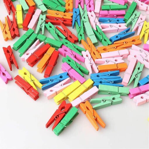 50 piece wooden clips