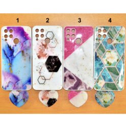 Beautiful Realme C15 mobile back covers with heart popsockets glitter