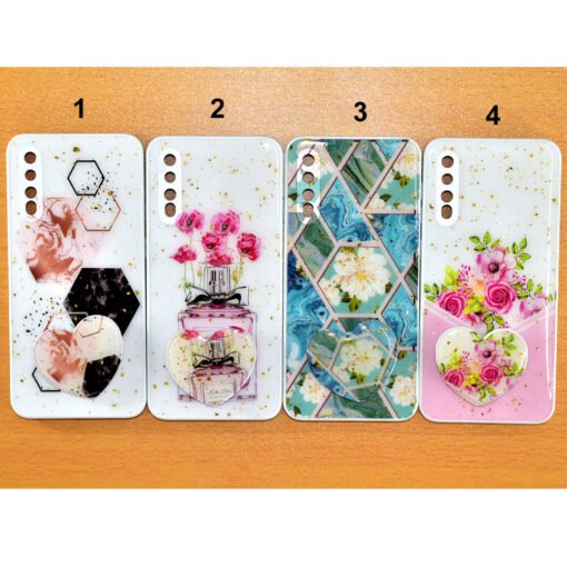 Buy online Samsung A50, Samsung A50s, Samsung A30s back covers with heart popsockets