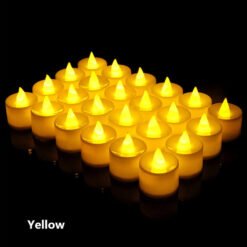 Buy online yellow LED light and white plastic body tealight candle for festivals and decoration purpose