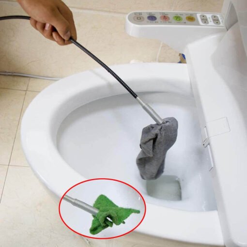 Metal wire hook for cleaning toilet pipes sink sewer and more