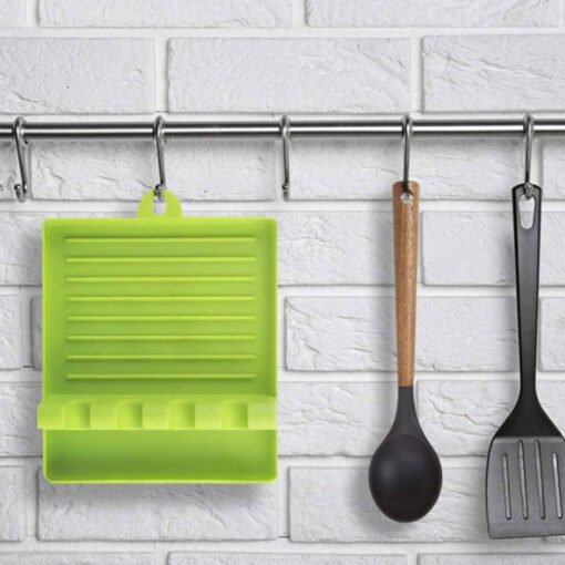 kitchen utensil rest holder stand comes with self hanging holes