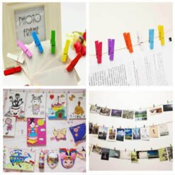 multicolor wooden clips for home decorations and hanging photos