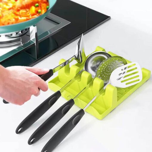 plastic kitchen utensil cutlery spoon rest holder stand