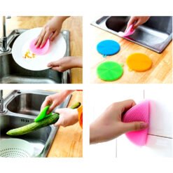 Buy online multicolor multi function silicone kitchen silicone dish wash scrubber