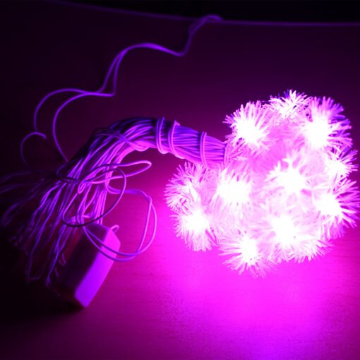Pink color pixel LED kadam or grass light for decoration, 7 meter long and 16 grass lights