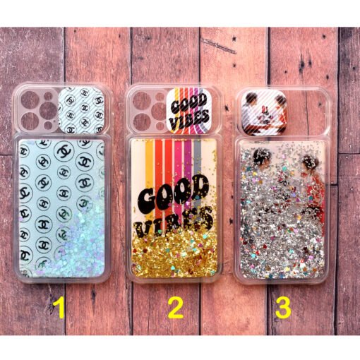 Water glitter back covers for Apple iPhone 12 pro
