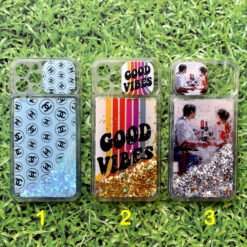 Water glitter gel mobile back covers for Apple iPhone 12 pro mobile