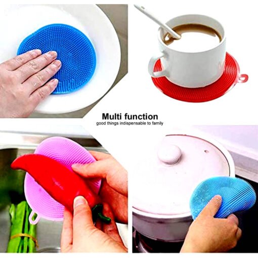 multi function silicone dish wash scrubber