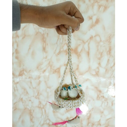artificial jute hanging birds nest chidiya ka ghosla for decoration