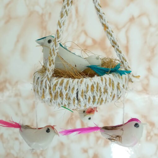 buy online home decoration artificial jute hanging birds nest chidiya ka ghosla