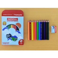 Buy online Nataraj 12 colour pencils with 1 sharpner for writing and paintings