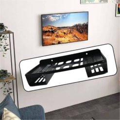 Plastic wall mount TV set top box stand with 2 remote holder space