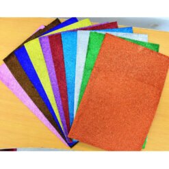 buy online 10 piece multicolor A4 size glitter sparkles foam sheet for art & craft, decorations, school work, projects