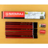buy online stationery Nataraj 621 bold HB writing pencils pcak, 10 pencils, 1 sharpner, 1 eraser