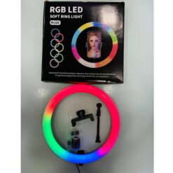 multicolor RGB LED ring light for making video shooting reels for social media