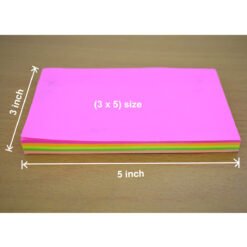 3 X 5 inch sticky notes paper sheet multicolor