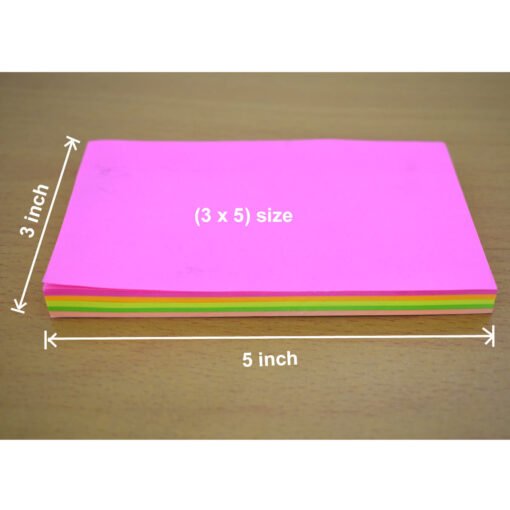 3 X 5 inch sticky notes paper sheet multicolor