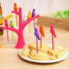 Buy online plastic 6 piece bird fork set with tree style stand