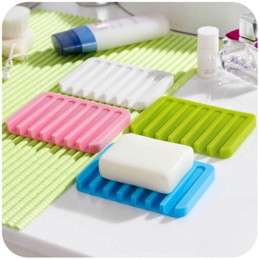Buy online silicone soap dish tray holder for washrooms