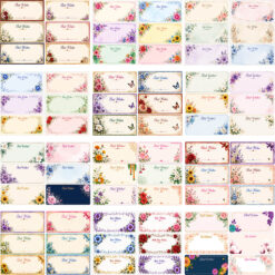 Gift box sticker with beautiful flowers printed themes