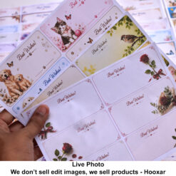 Live phto of Hooxar gift box sticker name tag label