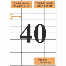 40 label per sheet