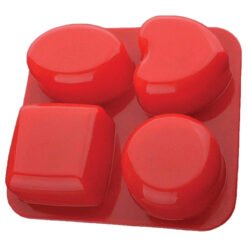 SILICONE CIRCLE, SQUARE, OVAL AND HEART SHAPE MOULD FOR CAKE MAKING