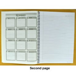 Second calender page of spiral binding notebook copy 400 pages