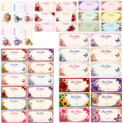 beautiful flowers printed gift sticker