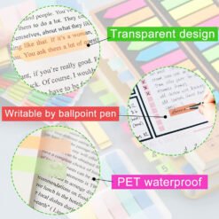 book important point highlight rectangular sticky notes multicolor