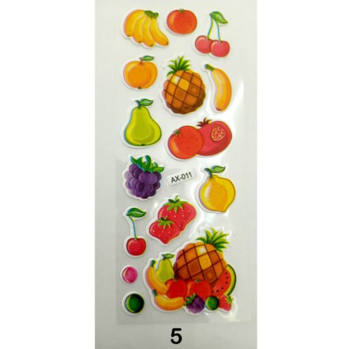 different type of fruits stickers