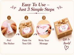 easy to stick Self Adhesive Best Wishes Present Hamper Gift Box Sticker Labels