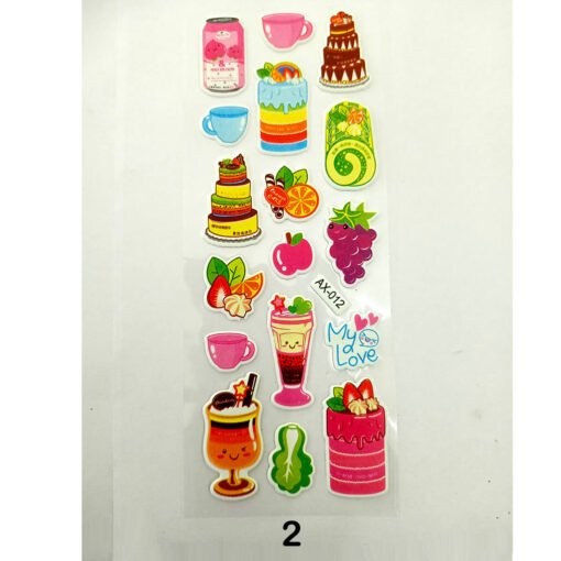 fruits and cakes stickers
