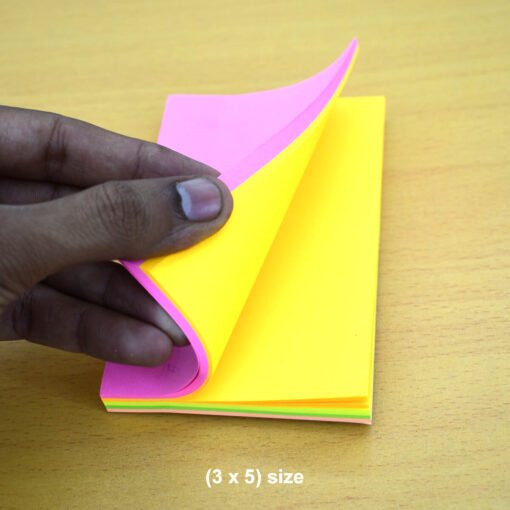 pocket size colorful papers with self adhesive sticky