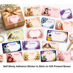 self adhesive gift box sticker