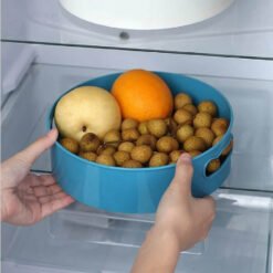 360 degree rotating tray for storage products in fridge