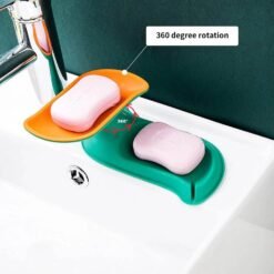360 degree rotational beautiful decorative soap dish holder stand for kitchen, bathroom