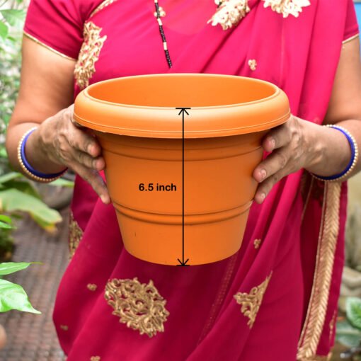 6.5 inch height gardening plastic pot or gamla