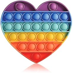 Heart shape silicone pop-it toy