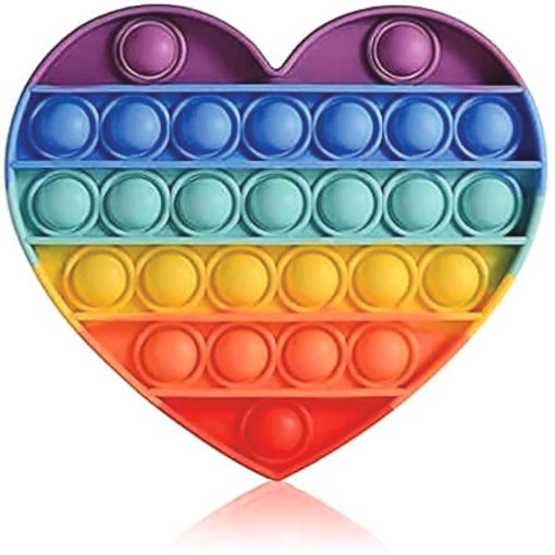 Heart shape silicone pop-it toy