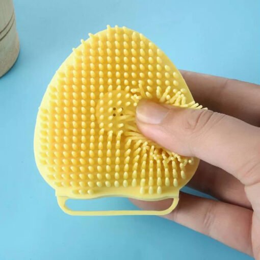 Silicone easy press bath cleaning massage brush online