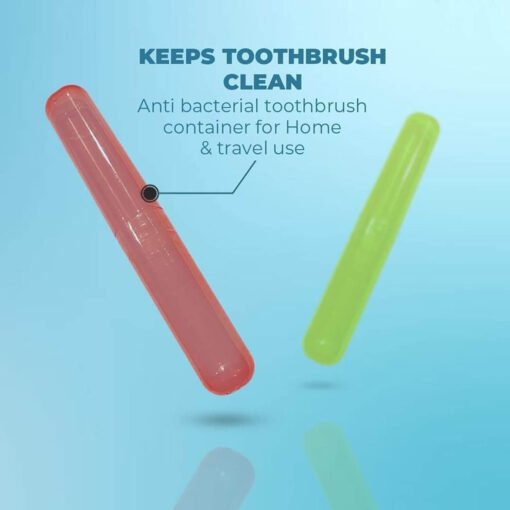 anti bacterial toothbrush container for home & travel use